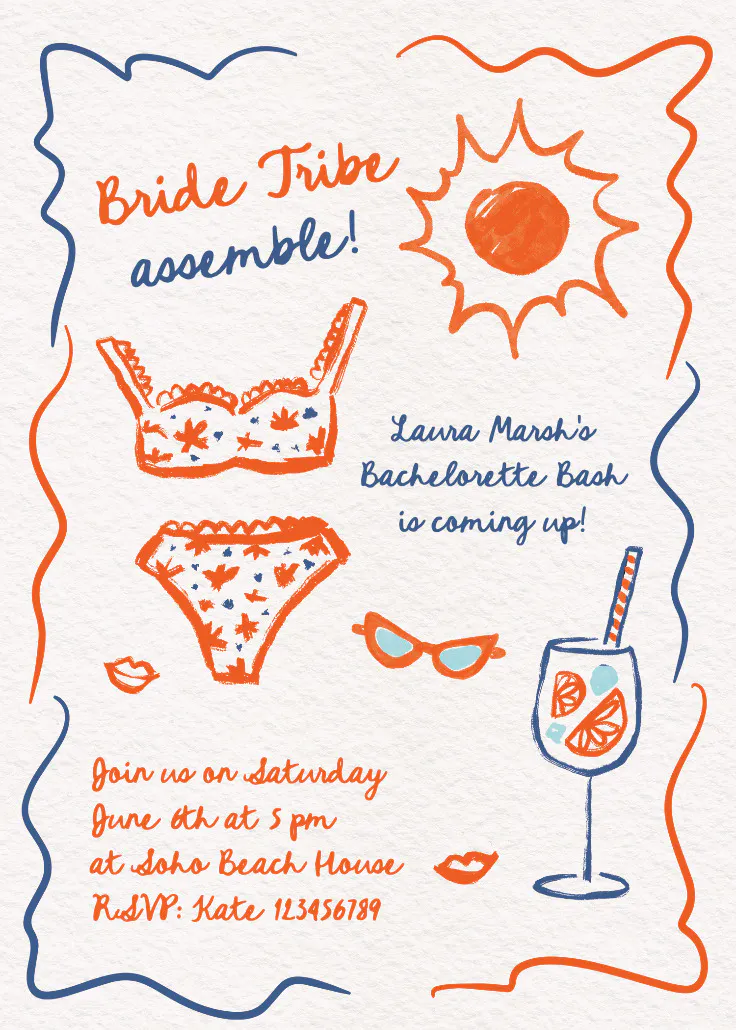 Citrus sun - bekarlığa veda partisi davetiyesi